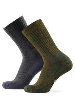 Premium Hiking 2 Pack - Sportsokken - Multicolor Moss Green/Grey Mele Grey -Endurance Winkel 26173b43a5ea4d4482e016ed744eec24