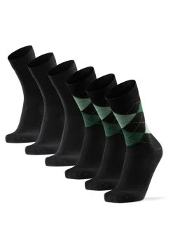 6 Pack Ultrasoft - Sokken - Multicolor Black Argyle Green