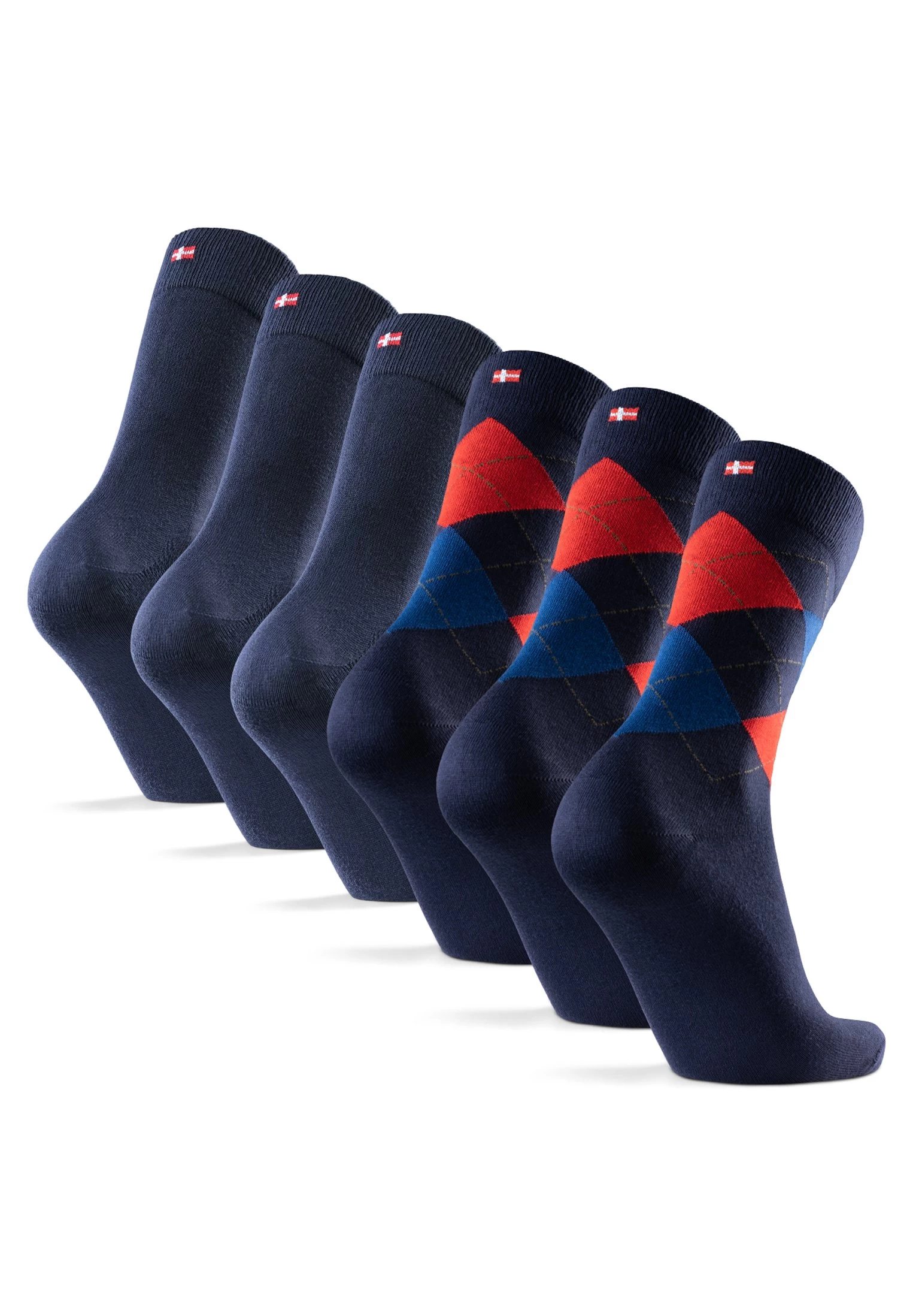 6 Pack Ultrasoft - Sokken - Multicolor Navy Argyle Red 2 6 Pack Ultrasoft - Sokken - Multicolor Navy Argyle Red - Afbeelding 2