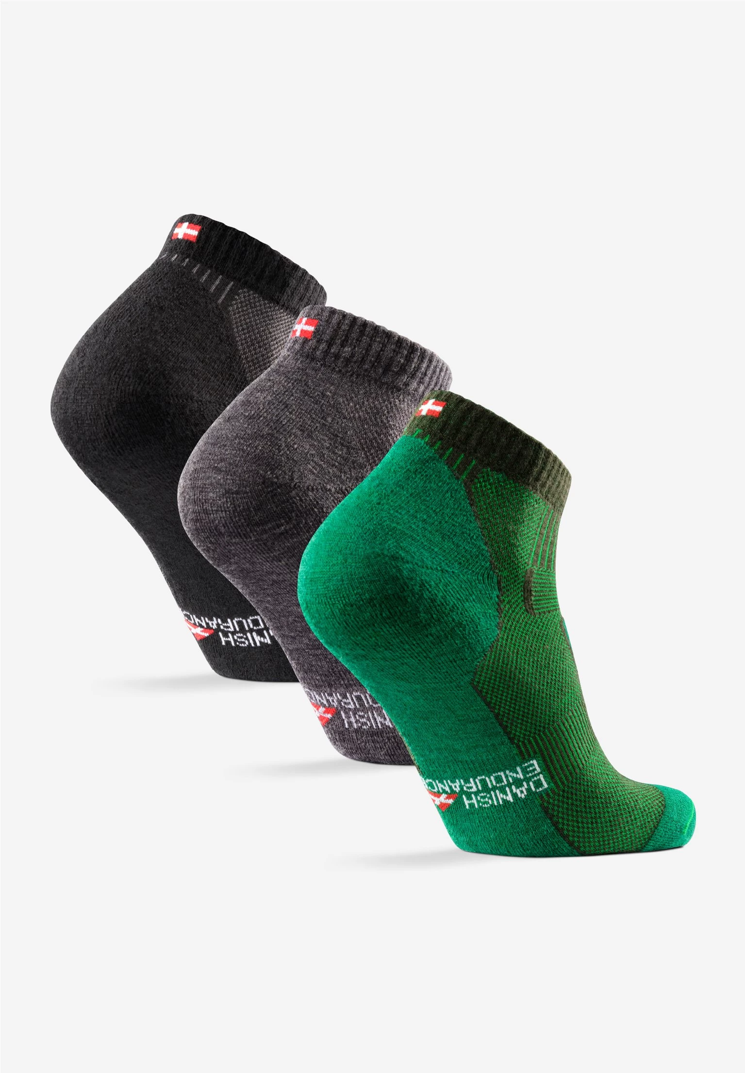3 Pack - Sportsokken - Black Dark Green Grey 2 3 Pack - Sportsokken - Black Dark Green Grey - Afbeelding 2