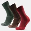 Classic Hiking Socks 3 Pack - Sportsokken - Multicolor (Green, Brown, Red)