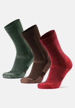 Classic Hiking Socks 3 Pack - Sportsokken - Multicolor (Green, Brown, Red)