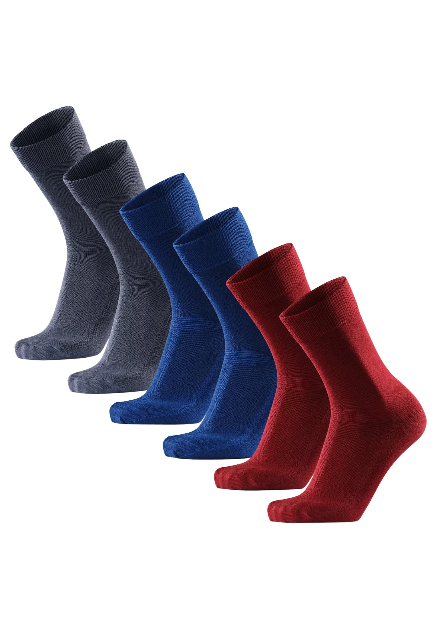 6-Pack Ultrasoft - Sokken - Multicolor Grey Oxford Blue Wine Red 4 6-Pack Ultrasoft - Sokken - Multicolor Grey Oxford Blue Wine Red - Afbeelding 4