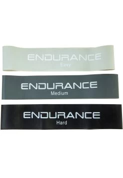 Endurance Powerband 3 Pack - Fitness / Yoga - Black/Grey/Green
